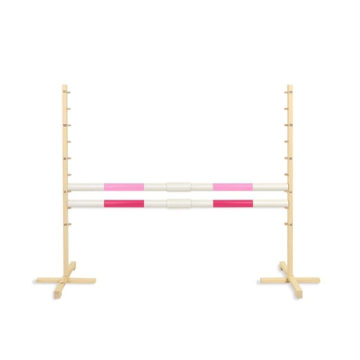 Šuolių kliūtis hobby horse 160 cm rožinė su dviem kartelėmis