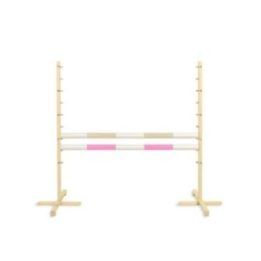 Šuolių kliūtis Hobby Horse 120 cm smėlio ir šviesiai rožinė su dviem kartelėmis