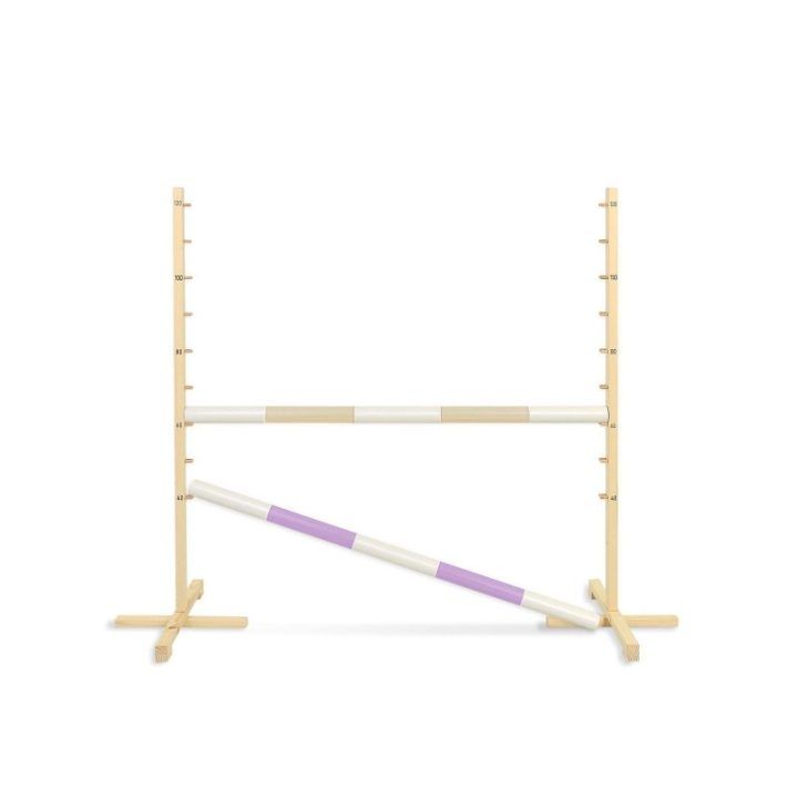 Šuolių kliūtis hobiarkliams 120 cm smėlio ir šviesiai violetinė