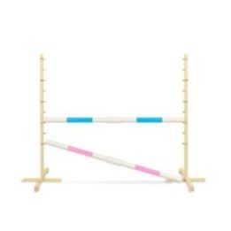 Šuolių kliūtis Hobby Horse 160×120 cm su dviem kartelėmis mėlyna ir rožinė