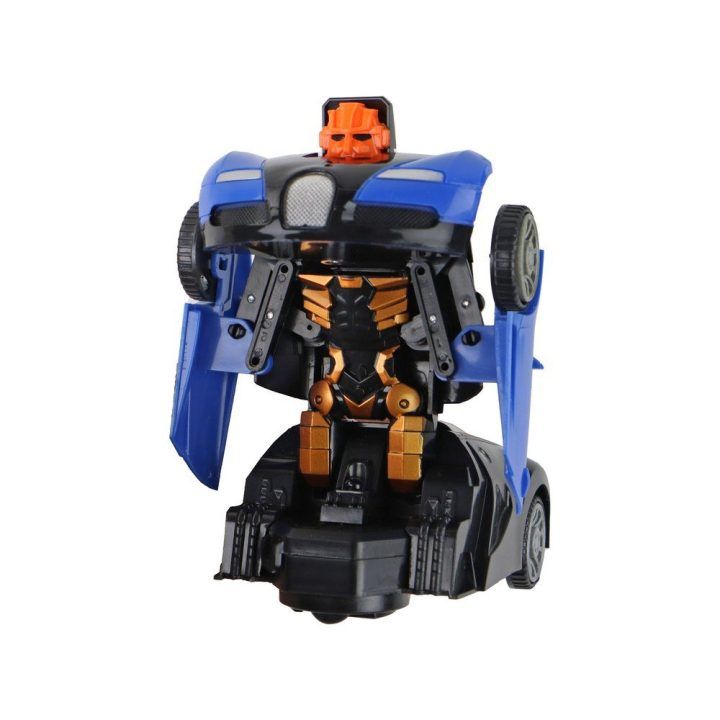 Transformeris automobilis Bugatti mėlynas su šviesomis