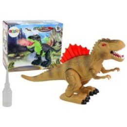 Žaislinis dinozauras su garais, šviesomis ir garsais, rudas