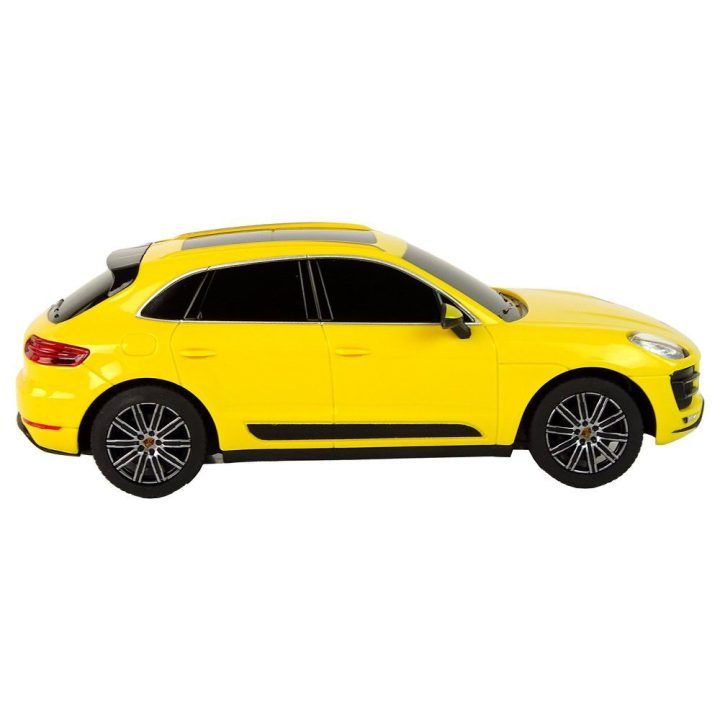 Radijo bangomis valdoma geltona Porsche Macan Turbo 1:24 Rastar