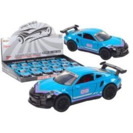 Metalinis sportinis žaislinis automobilis 1:32, turkio spalvos