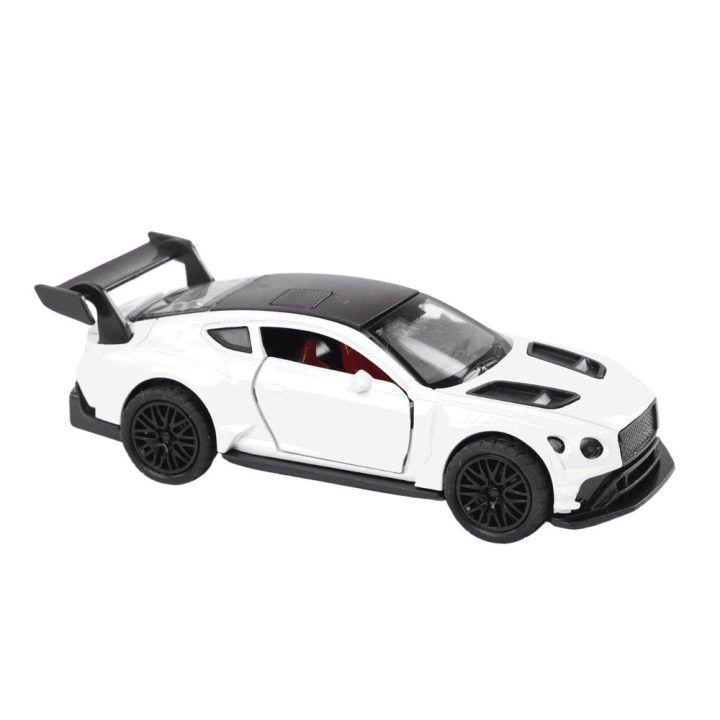 Metalinis sportinis automobilis 1:32, perlų baltumo, frikcinis