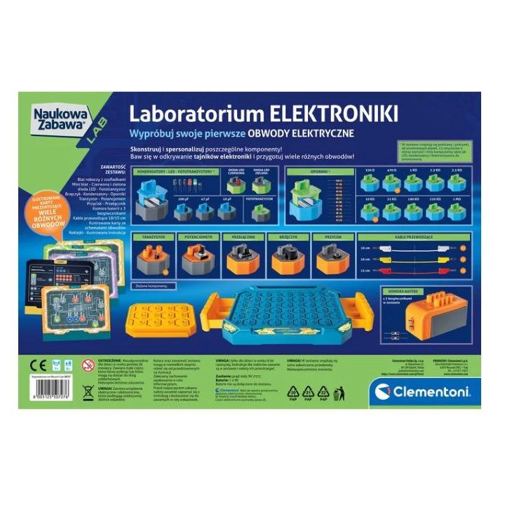 Elektronikos laboratorijos rinkinys vaikams Clementoni 50727