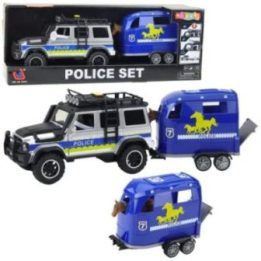Policijos visureigis su priekaba žirgams ir garsais