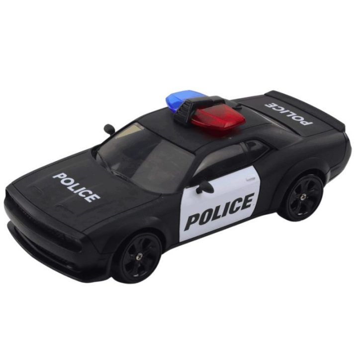 RC policijos automobilis su keičiamais ratais ir pultu 4WD