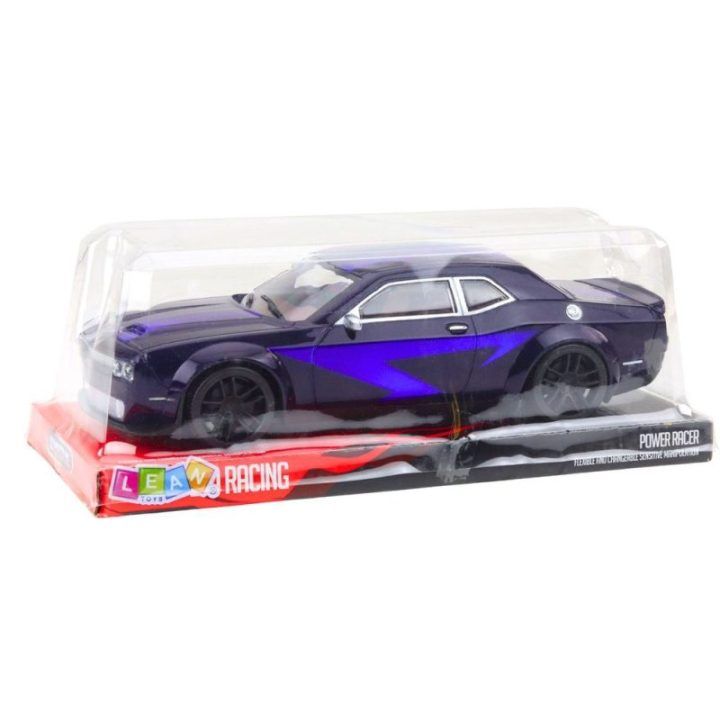 Žaislinis lenktyninis automobilis su inercine pavara, violetinis
