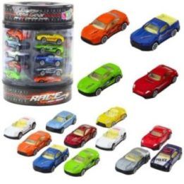 Sportinių automobilių rinkinys vaikams 1:64 su vamzdeliu