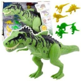 Žalias dinozauro rinkinys su garsais ir figūrėlėmis