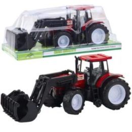 Tractor Agricultural Vehicle Farmer With Grapple Red