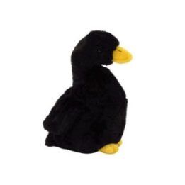 Juodas pliušinis žąsinas vaikams 30 cm