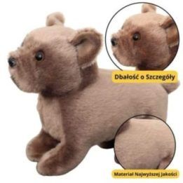 Rudas pliušinis šuniuko žaislas vaikams 19 cm