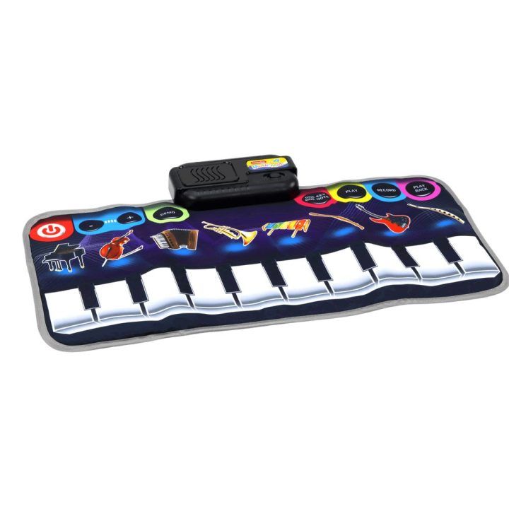 Muzikinis kilimėlis vaikams su instrumentais ir pianinu