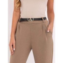 Tamsiai smėlio spalvos moteriškos kelnės
