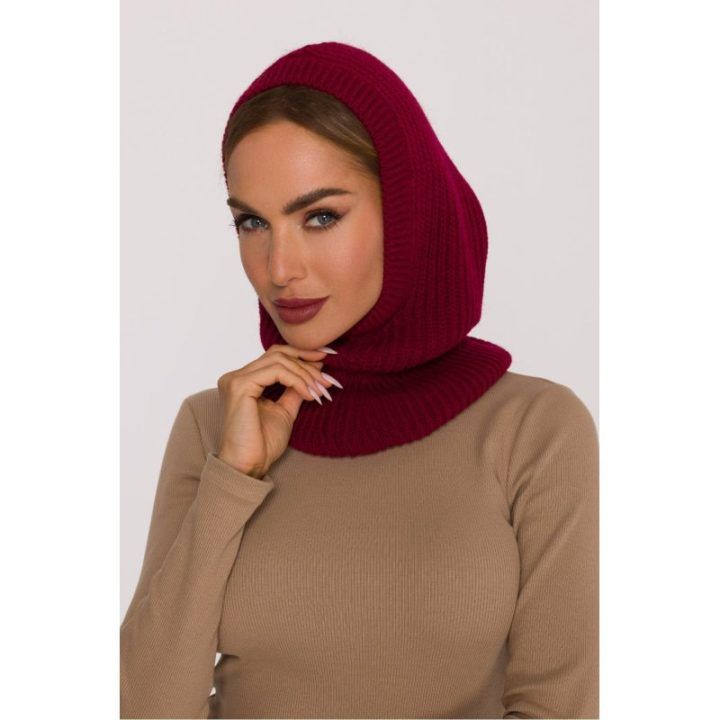 Moteriška bordo spalvos balaklava Moe