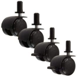 Vaikiškos lovytės ratukai su stabdžiu juodi 4 vnt. BabyMatex