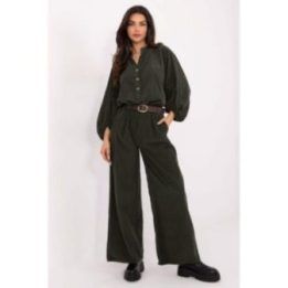 Kelnės plačios Italy Moda – žalia