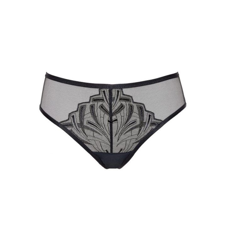 Kelnaitės juodos su siuvinėtu angelu Knickers