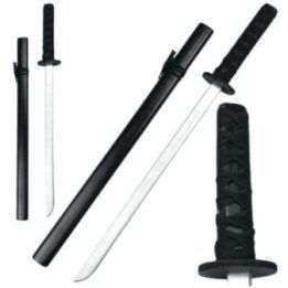 Medinis katana treniruočių kardas juodas 70 cm – saugus pasirinkimas žaidimams