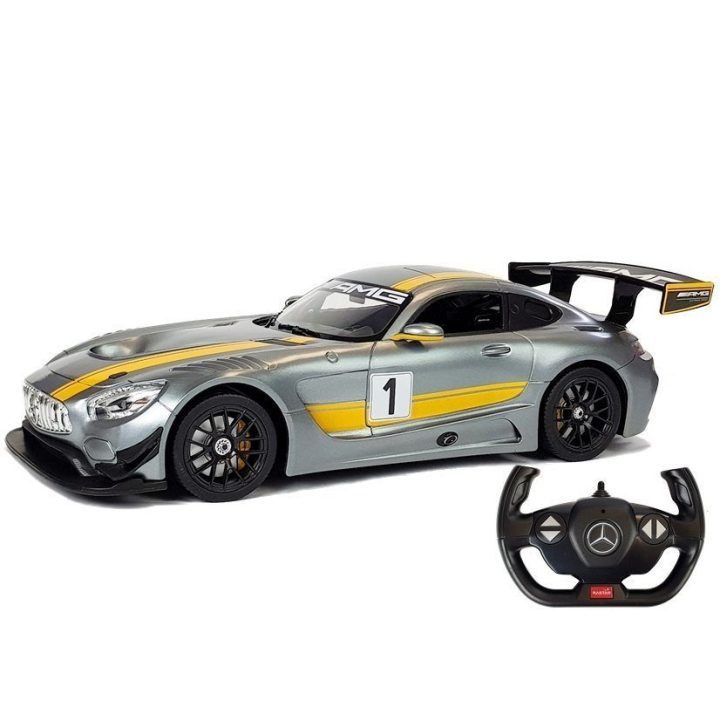 Automobilis radijo bangomis Mercedes AMG GT3 Rastar – greičiui ir pramogai namuose ir lauke