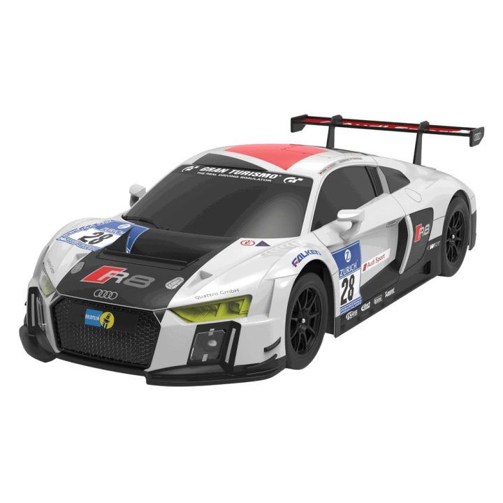Mašinėlė radijo bangomis AUDI R8 LMS – lenktyniškam žaidimų greičiui ir azartui