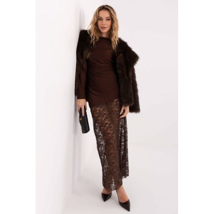 Suknelė ilga Italy Moda – ruda