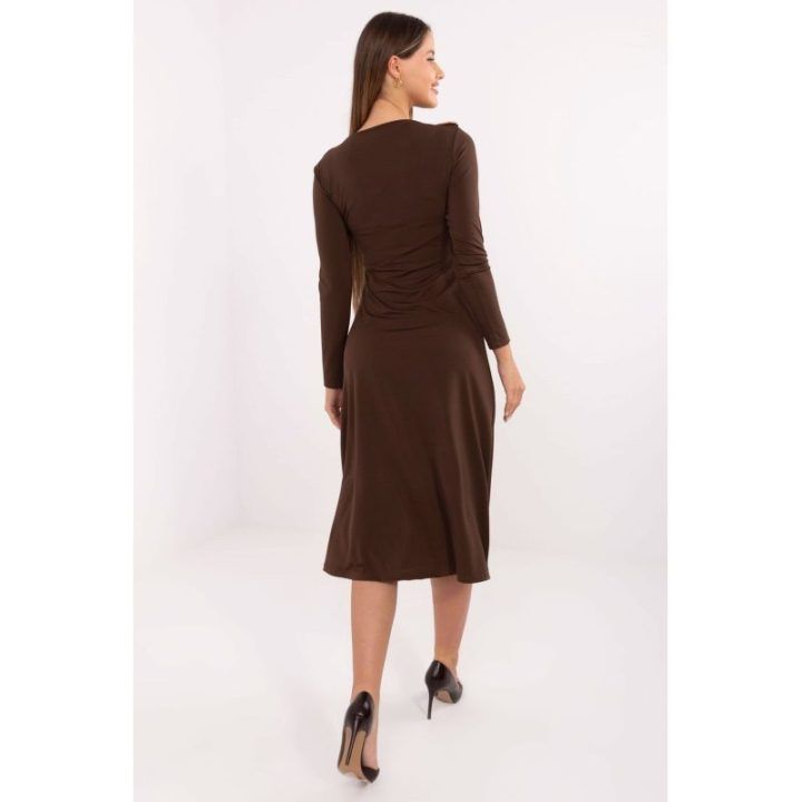 Suknelė šifoninė Makadamia Italy Moda – ruda