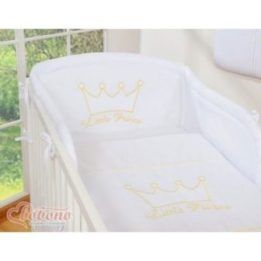 Patalynės komplektas 2 dalių Little Prince/Princess baltas – saldžiam kūdikio miegui
