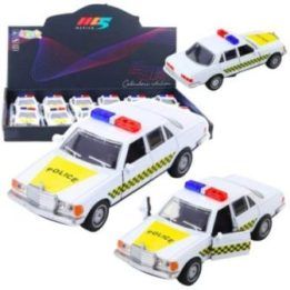 Žaislinė mašinėlė policijos metalinė balta 1:32 Metal Drive