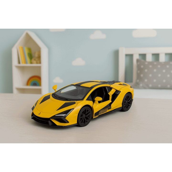 Žaislinis automobilis sportinis metalinis geltonas 1:32