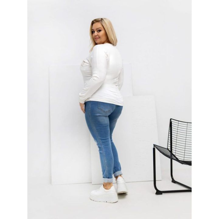 Palaidinė moteriška ecru spalvos plus size RV
