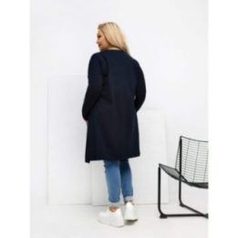 Palaidinė moteriška tamsiai mėlyna plus size RV