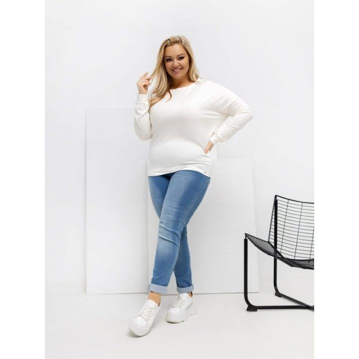 Palaidinė moteriška ecru spalvos plus size RV