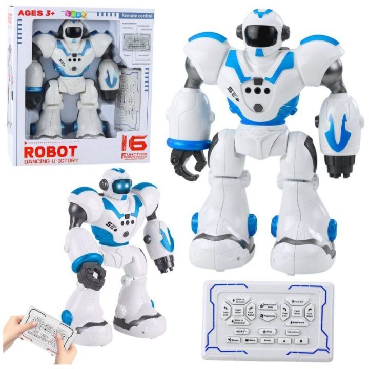 Robotas interaktyvus valdomas pulteliu mėlynas