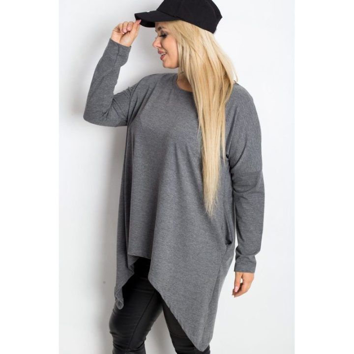Tunika moterims oversize pilka Plus Size Relevance