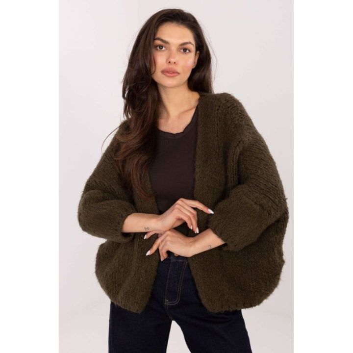 Kardiganas oversized kirpimo Italy Moda – žalia