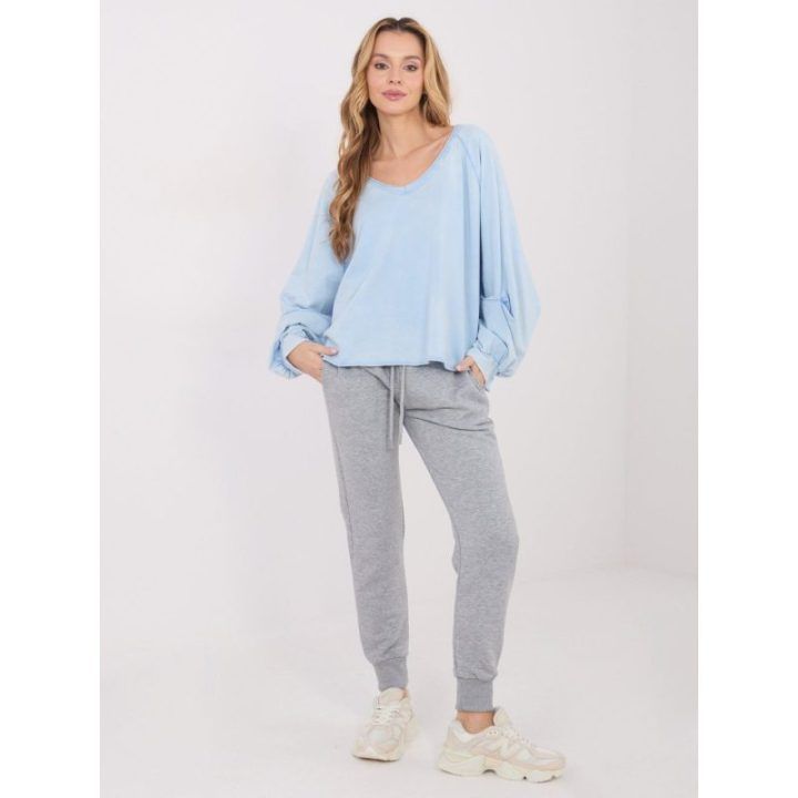 Palaidinė moteriška oversize šviesiai mėlyna