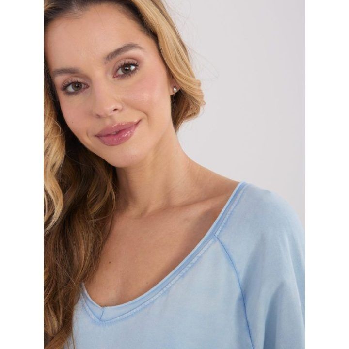 Palaidinė moteriška oversize šviesiai mėlyna