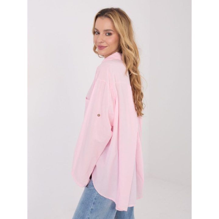 Palaidinė moteriška oversize šviesiai rožinė
