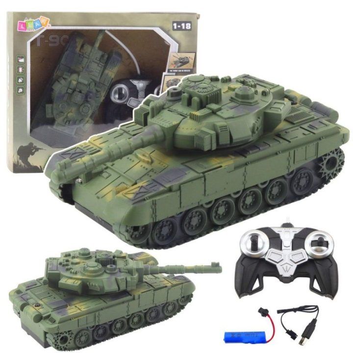 RC tankas su garsais ir šviesomis T90 1:18