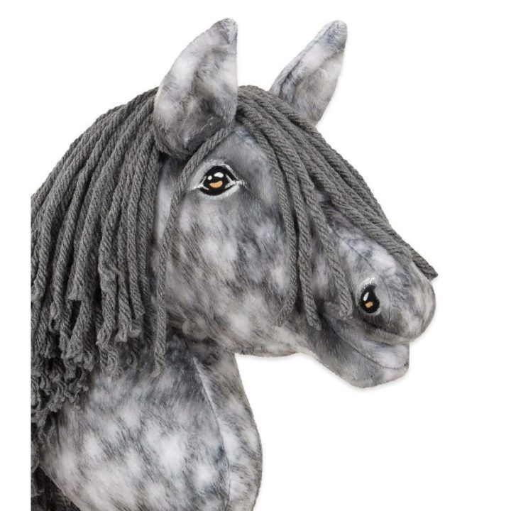 Hobby Horse lazdelinis arkliukas dapple grey su pilka karčiais Premium A4