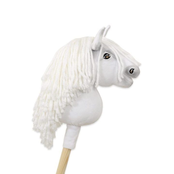 Hobby Horse lazdelinis arkliukas Super Premium baltas A5