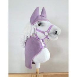 Hobby Horse komplektas A4 ir A5 flisinis apklotas su ausinukais lila