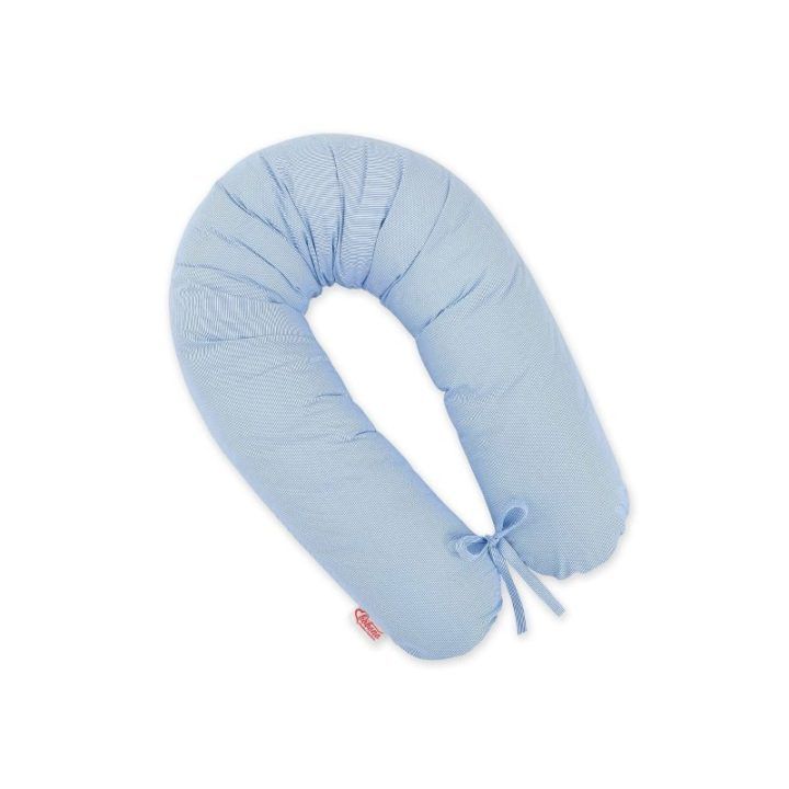 Užvalkalas nėščiosios pagalvei LONGER mėlynais dryžiais