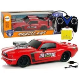 RC sportinis automobilis 1:16 raudonas su baltomis juostomis Pilot