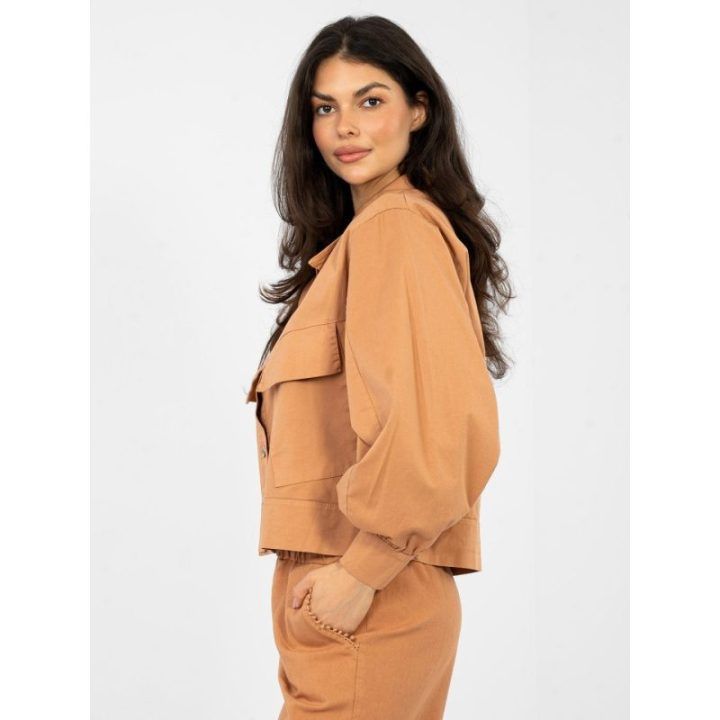 Moteriška oversize striukė tamsiai oranžinė