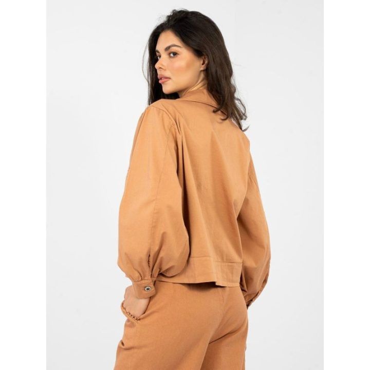 Moteriška oversize striukė tamsiai oranžinė