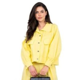 Moteriška oversize geltona striukė
